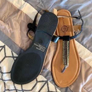 Studded thong sandals